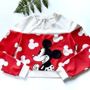 Vintage Minnie Mouse. Poka Dot Red Crop Top Sz M